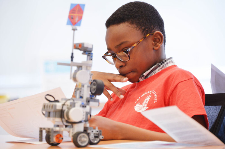 A primary school problem solving with a robot
